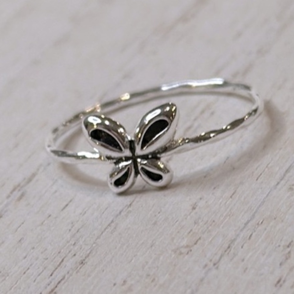 Giani Bernini Sterling silver Butterfly Oxidized Twist Band Ring size 9 1/2